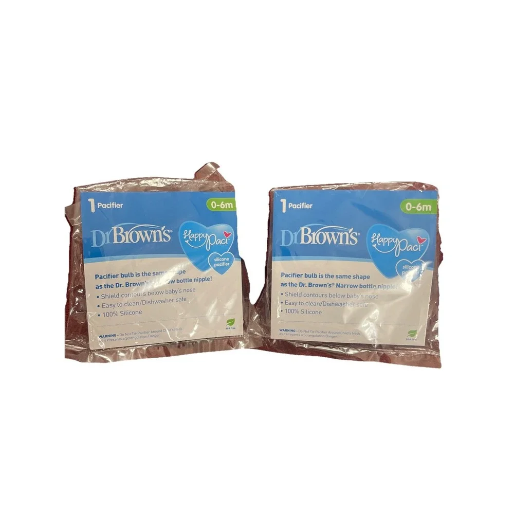 Lot Of 2 NEW Sealed-Dr. Brown's Happy Paci 0-6m BPA Free Silicone‎ Pacifier